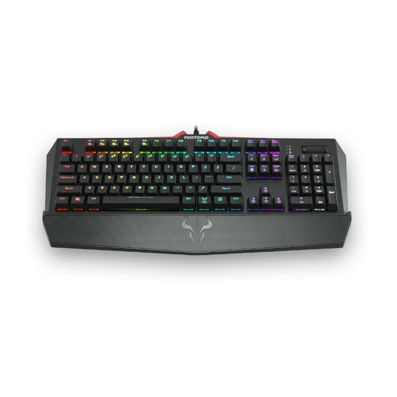 Teclado Riotoro Gaming Usb Negro Rgb Kr900 Mecanico Full Size Elite